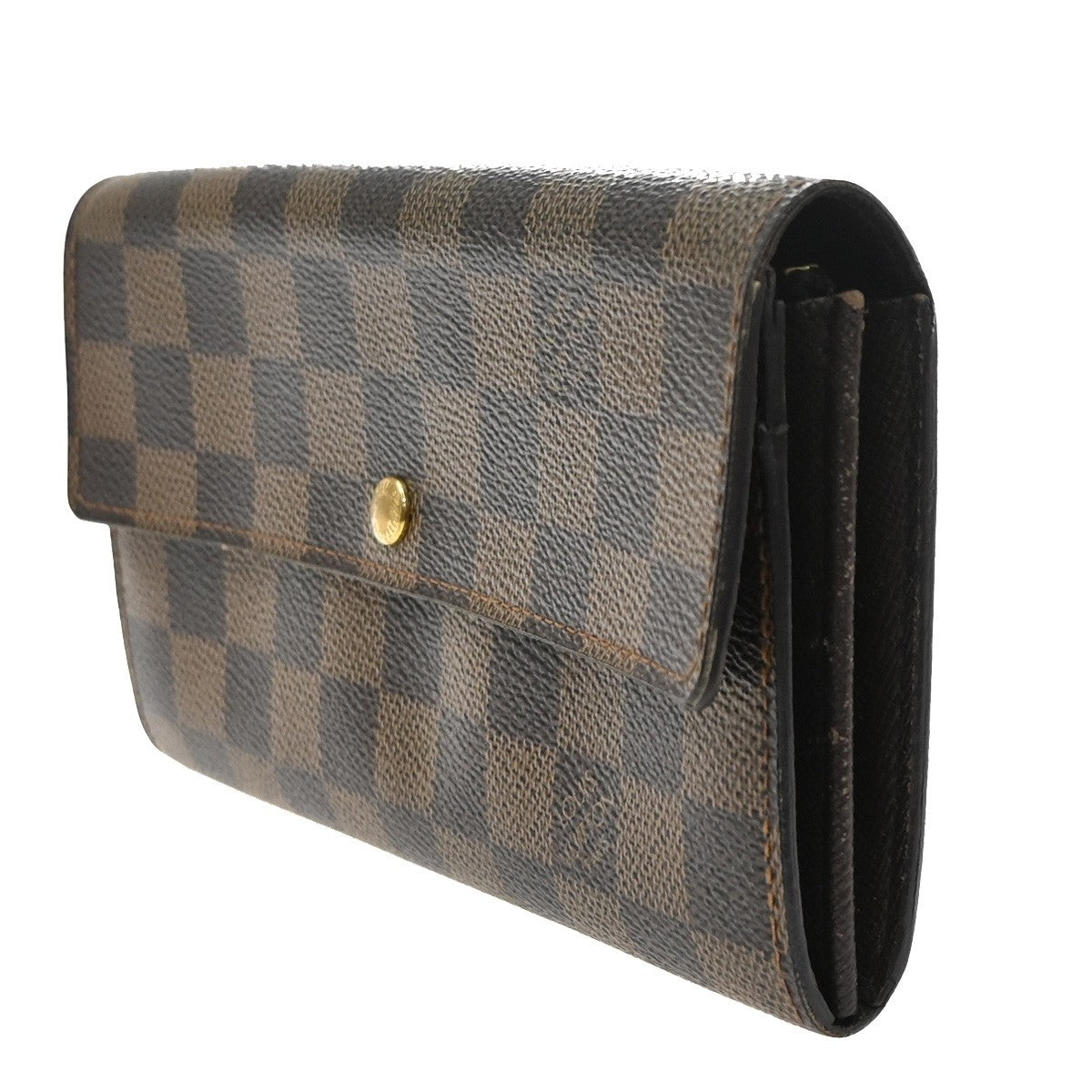 LOUIS VUITTON Porte Monnaie Credit Wallet Damier Ebene Leather BN N61724 09KD104