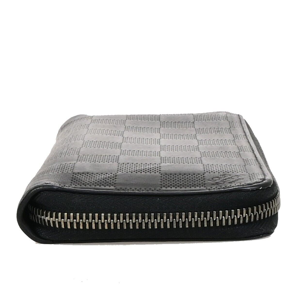 LOUIS VUITTON Zippy Wallet Vertical Damier Infini Leather Black N63548 68ED248