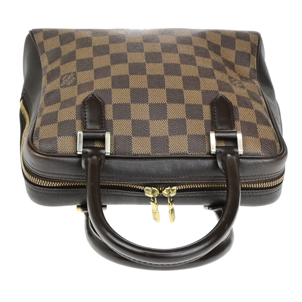 LOUIS VUITTON Brera Hand Bag Damier Ebene Leather Brown France N51150 73YF896