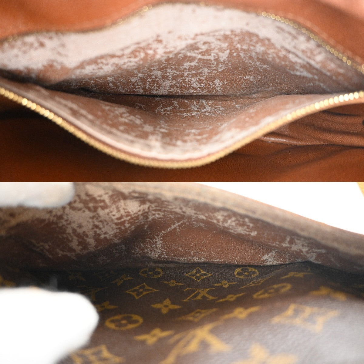 LOUIS VUITTON Jeune Fille MM Shoulder Bag Monogram Leather Brown M51226 34TA475