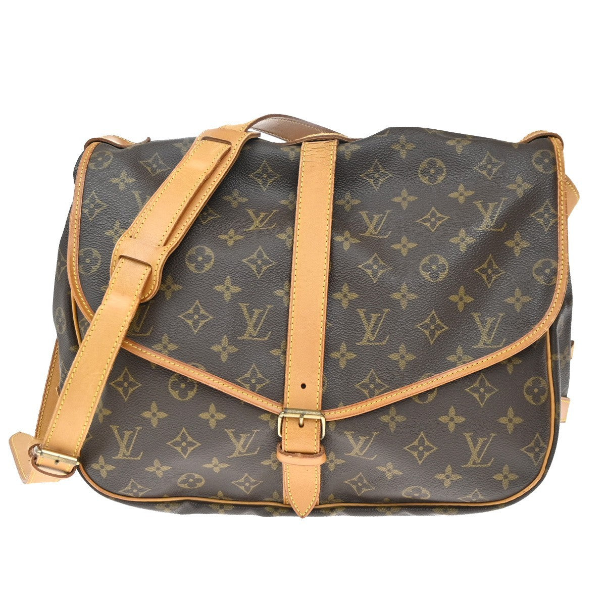 LOUIS VUITTON Saumur 35 Shoulder Bag Monogram Leather BN France M42254 79KC172
