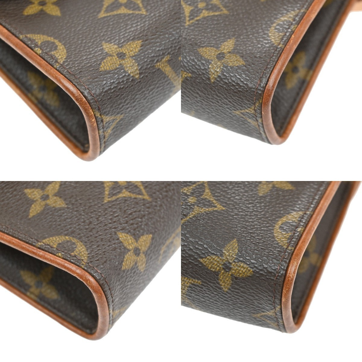 LOUIS VUITTON Pochette Florentine Bum Bag Monogram Leather Brown M51855 88MA631