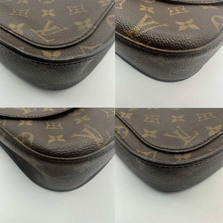 LOUIS VUITTON Saint Cloud GM Shoulder Bag Monogram Leather Brown M51242 80CA689