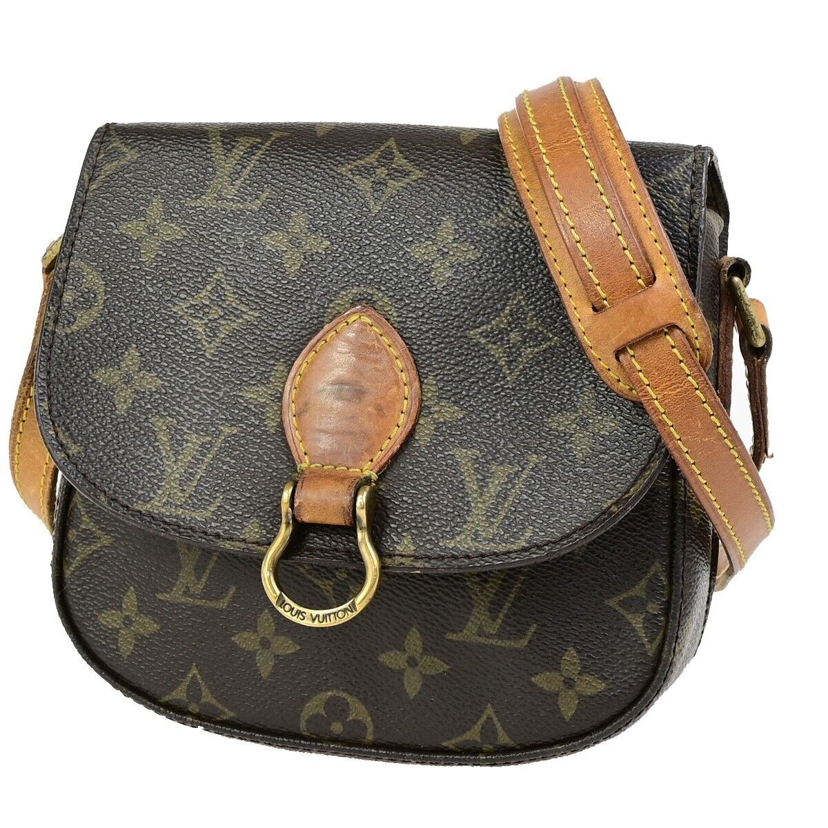 LOUIS VUITTON Mini Saint Cloud Shoulder Bag Monogram Leather BN M51244 65FB334