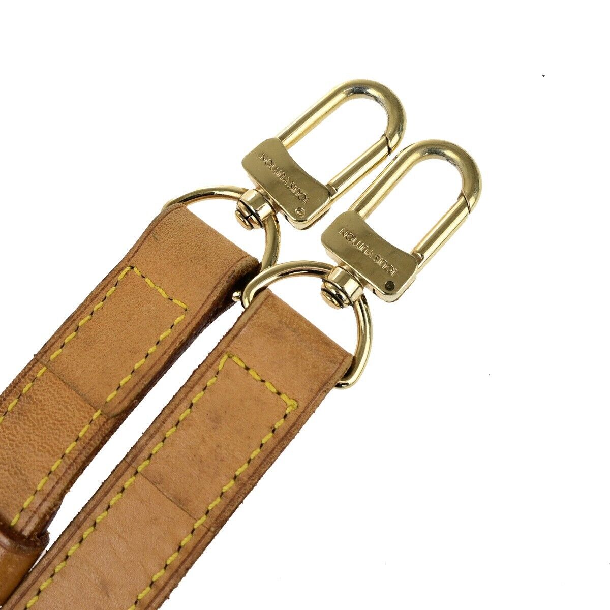 LOUIS VUITTON Adjustable Shoulder Strap Leather Brown GHW Bag Accessory 09YG713