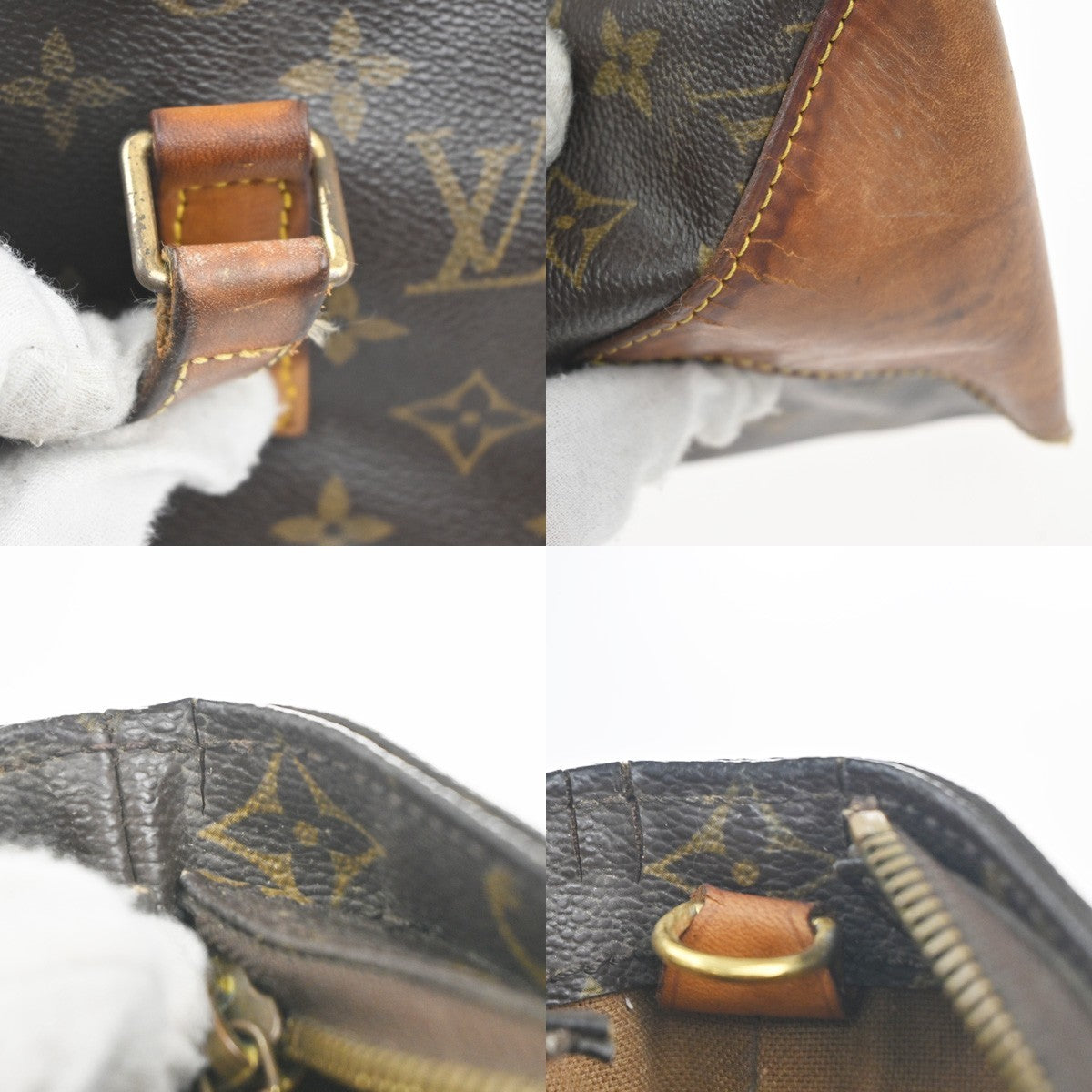 LOUIS VUITTON Cabas Mezzo Shoulder Bag Monogram Leather Brown M51151 62MA421