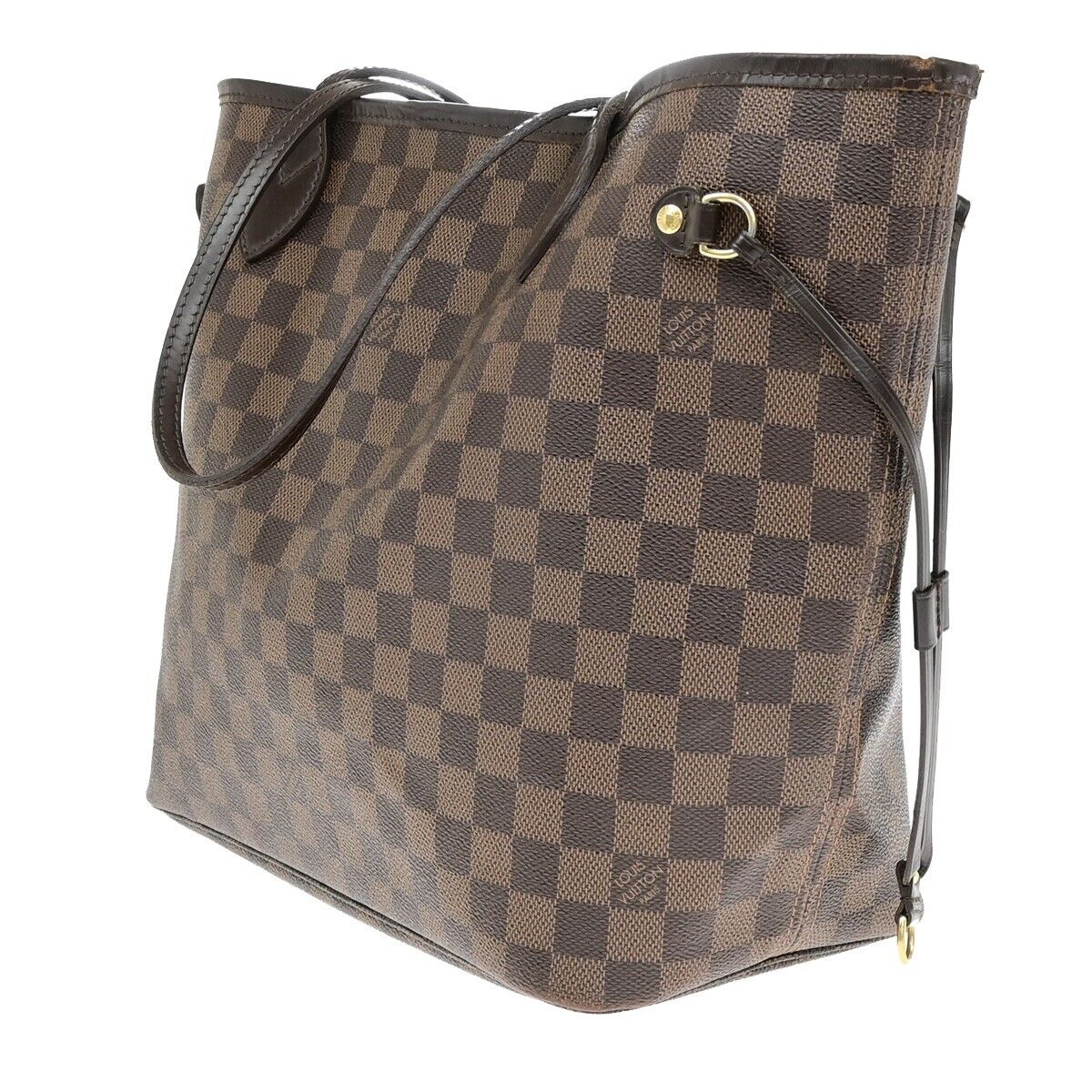 LOUIS VUITTON Neverfull MM Shoulder Tote Bag Damier Leather Brown N51105 13ED784