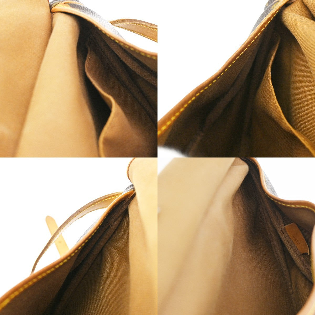LOUIS VUITTON Logo Saumur 30 Shoulder Bag Monogram Leather Brown M42256 83CA215