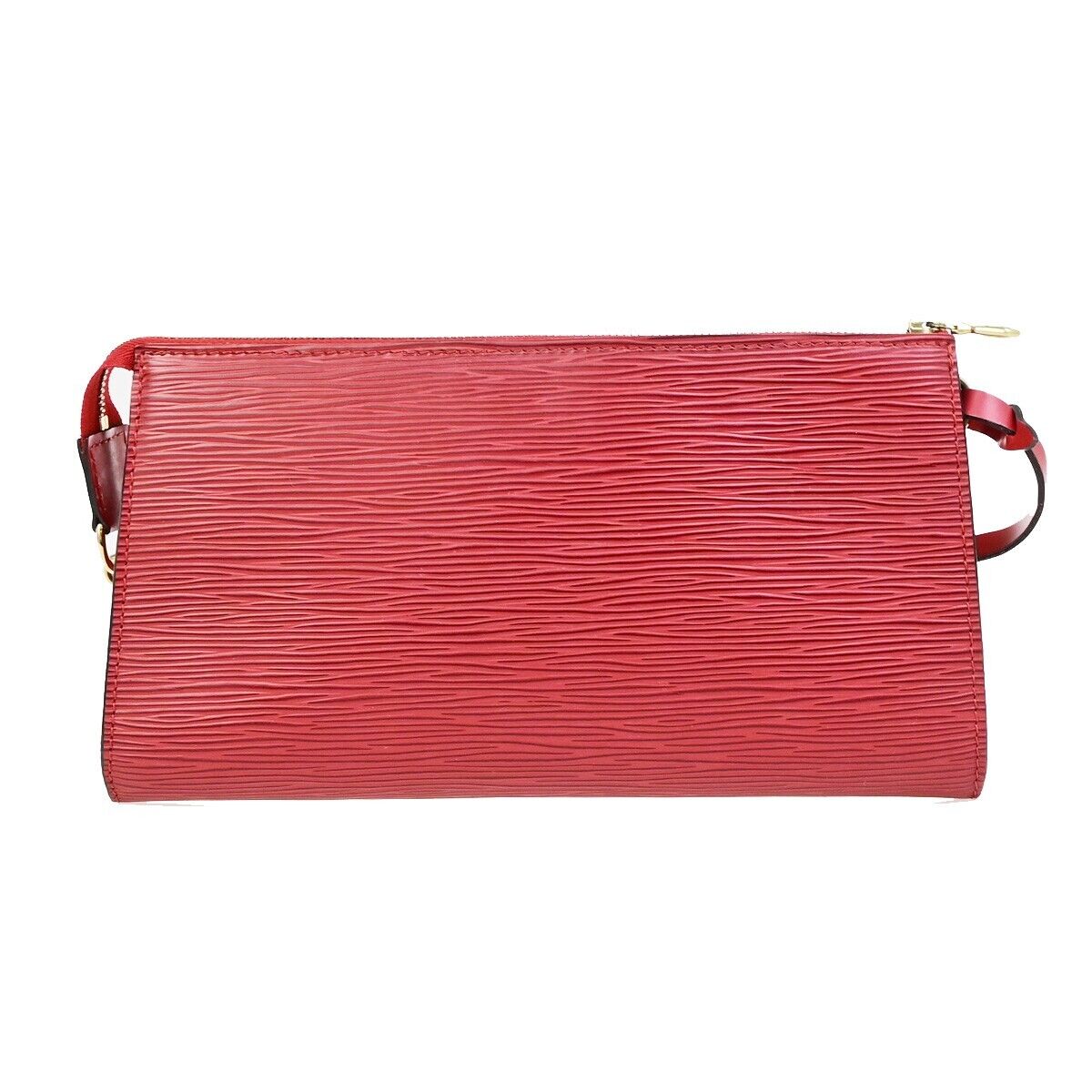LOUIS VUITTON LV Pochette Accessoires Hand Bag Epi Leather Red M52947 32ED077
