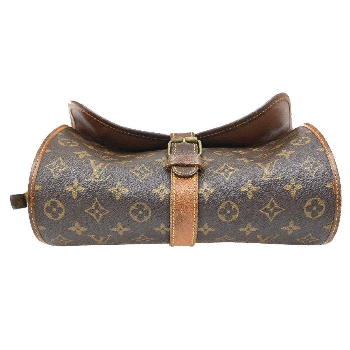 LOUIS VUITTON Logo Marne Shoulder Bag Monogram Leather Brown M51369 33KB603