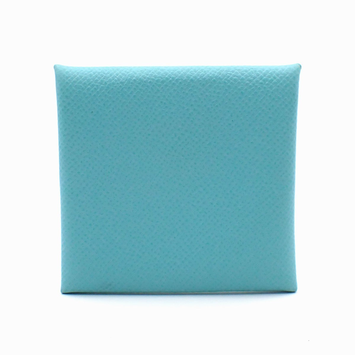 HERMES Logo Bastia Wallet Purse Coin Case Epson Leather Blue 38RL543