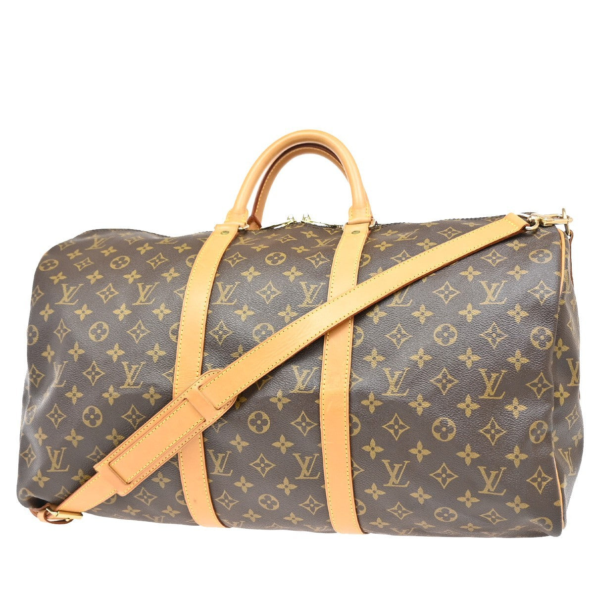 LOUIS VUITTON Keepall Bandouliere 50 2Way Hand Bag Monogram Brown M41416 21EF848
