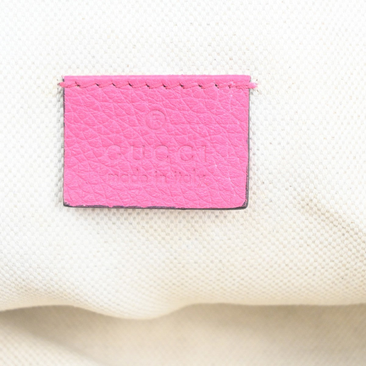 GUCCI GG Logo Print Sherry Bum Body Bag Leather Pink GHW Italy 89CA738