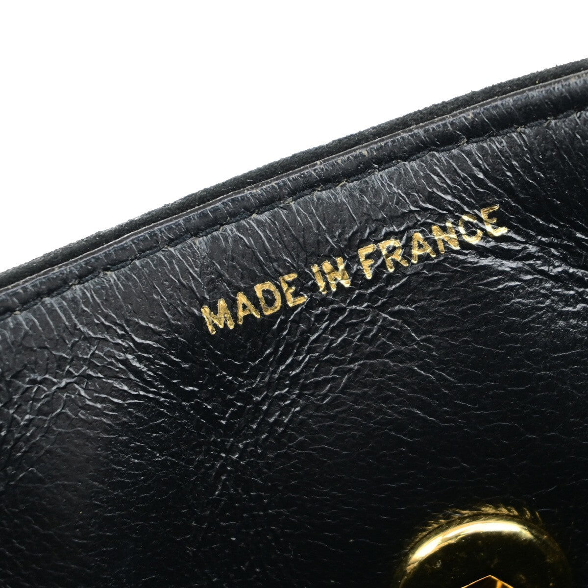 CHANEL CC Logo Velvet Chain Shoulder Bag Suede Leather Black Vintage 683RK554