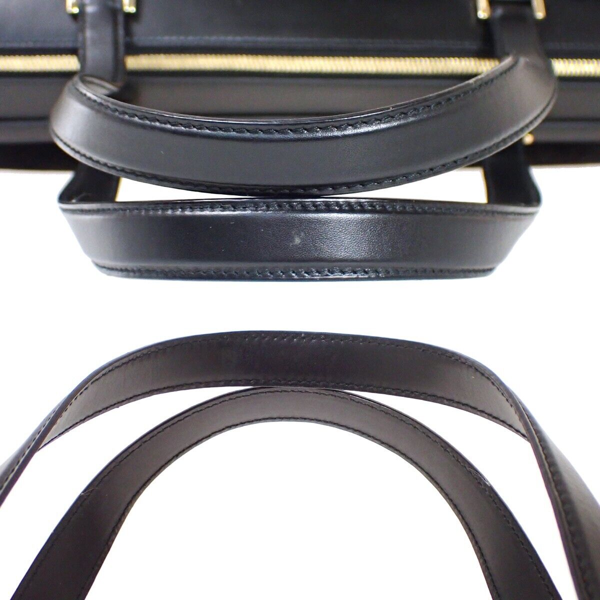 RARE! SALVATORE FERRAGAMO Gancini Shoulder Bag Suede Leather Black Italy 30HB115