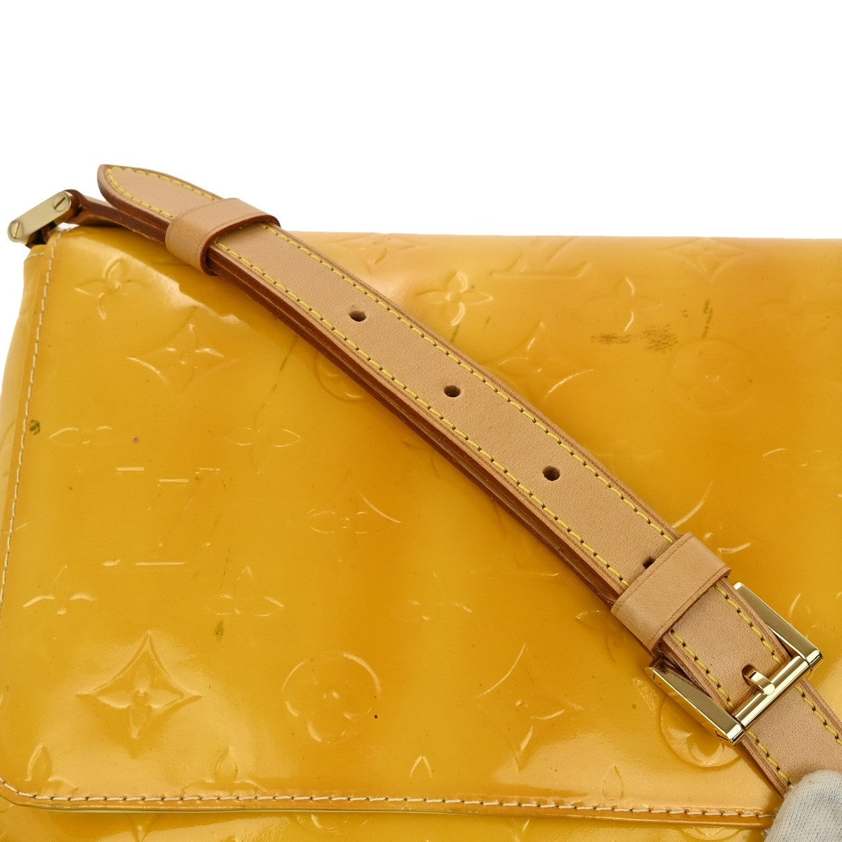 LOUIS VUITTON Thompson Street Shoulder Bag Monogram Vernis Yellow M91071 65EF809