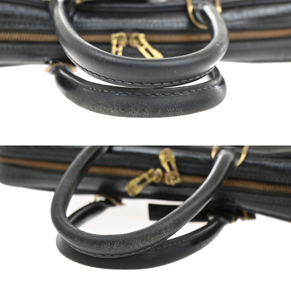 LOUIS VUITTON Porte Documents Voyage Briefcase Hand Bag Epi Black M54472 05YH375