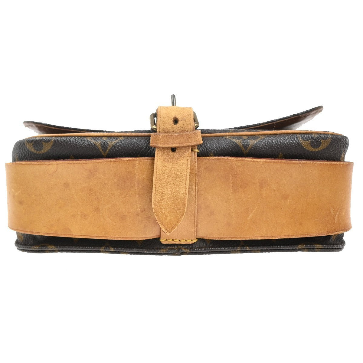 LOUIS VUITTON Cartouchiere MM Shoulder Bag Monogram Leather Brown M51253 85CA683