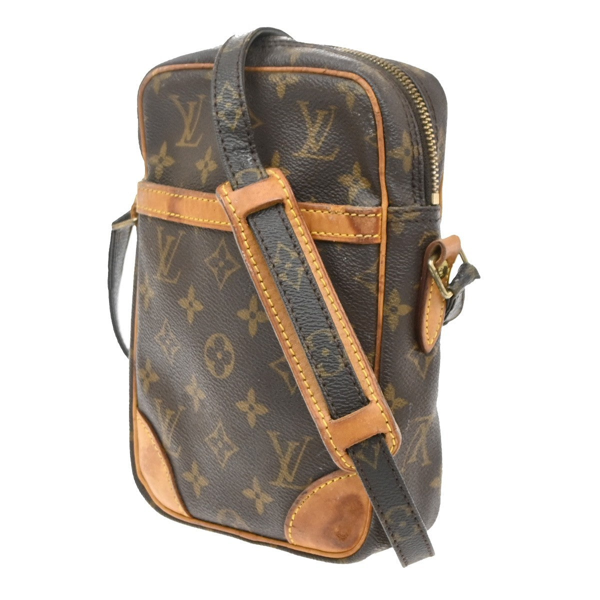 LOUIS VUITTON Danube Shoulder Bag Monogram Leather Brown France M45266 33SA093