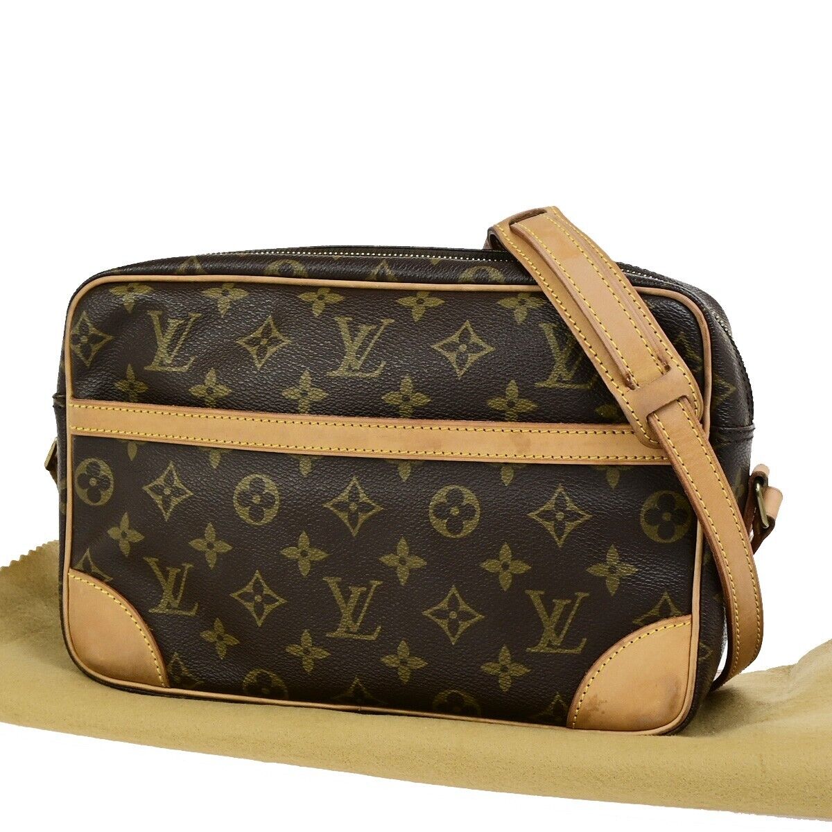 LOUIS VUITTON Trocadero 27 Shoulder Bag Monogram Leather Brown M51274 77ED035