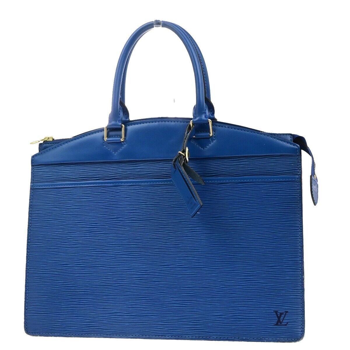 LOUIS VUITTON LV Logo Riviera Hand Bag Epi Leather Blue France M48185 64EA211