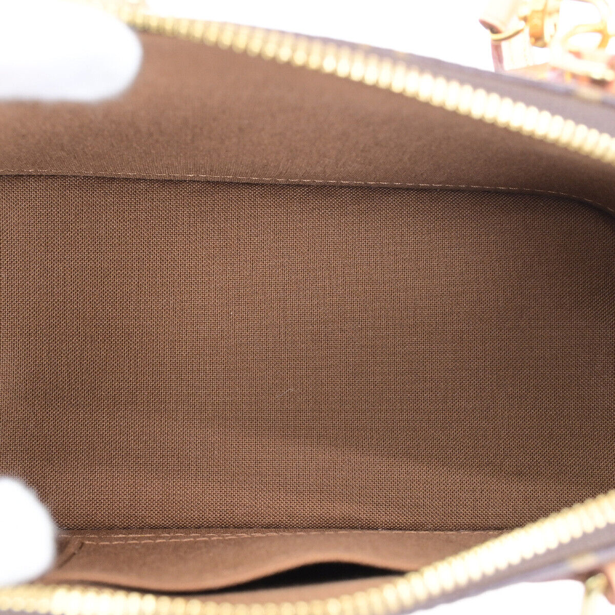 LOUIS VUITTON Alma BB 2Way Hand Bag Monogram Leather Brown Gold M53152 690RF198