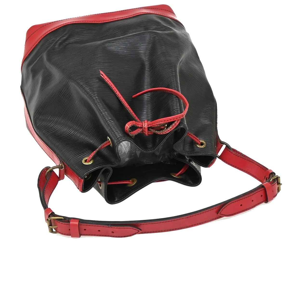 LOUIS VUITTON Noe GM Bicolor Shoulder Bag Epi Leather Black Red  M44017 32KB811
