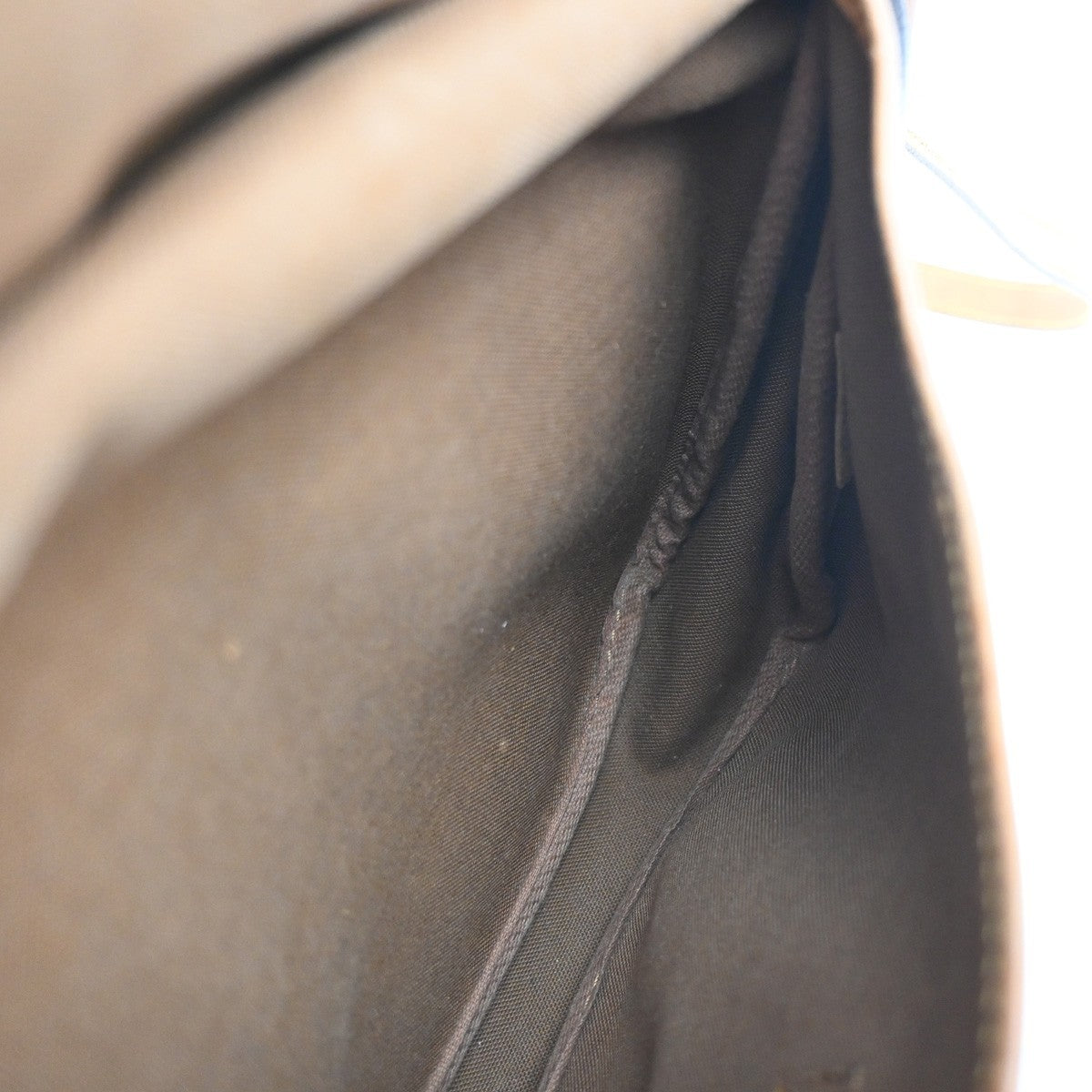 LOUIS VUITTON Logo Saumur 30 Shoulder Bag Monogram Leather Brown M42256 73MA362