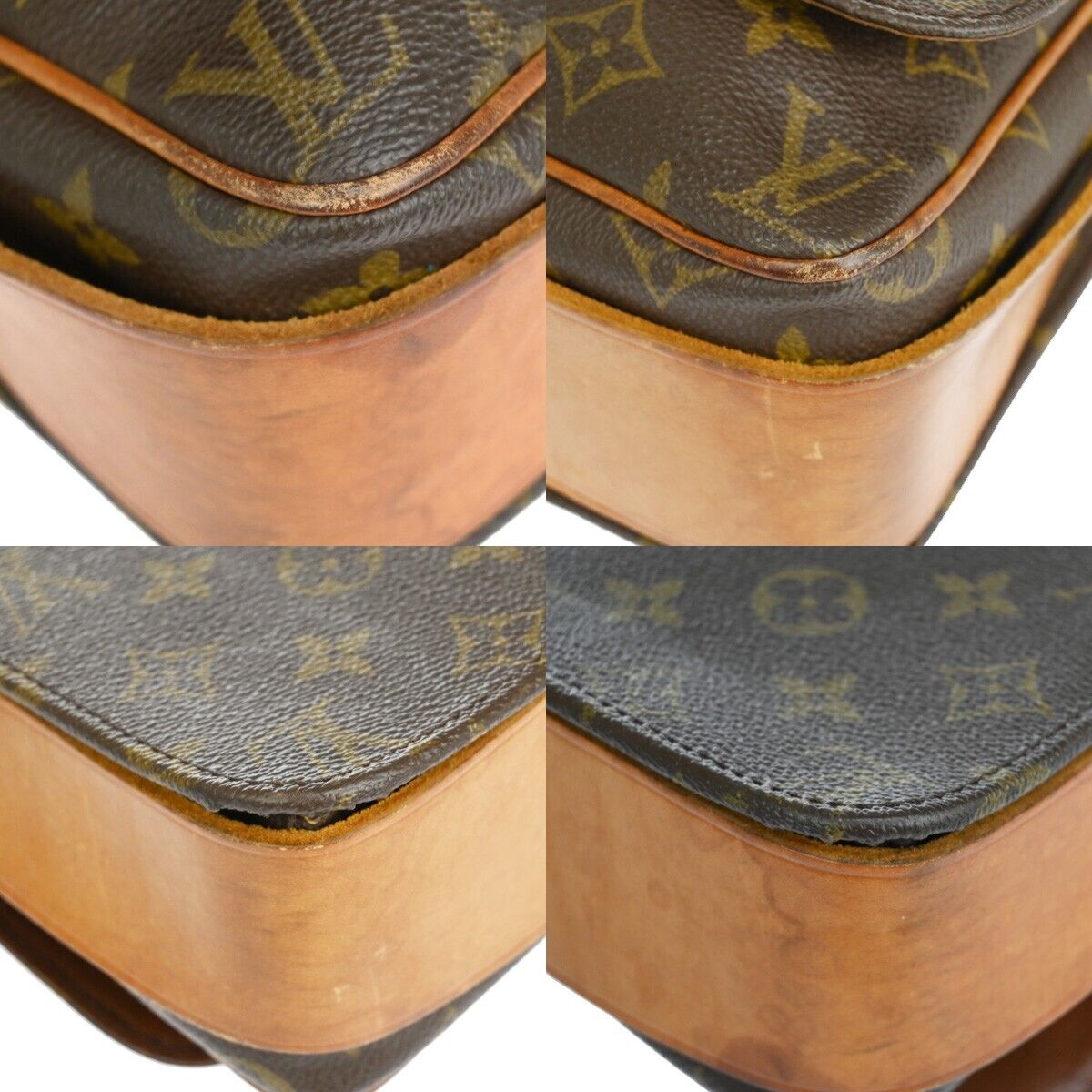 LOUIS VUITTON Cartouchiere GM Shoulder Bag Monogram Leather Brown M51252 64EA441