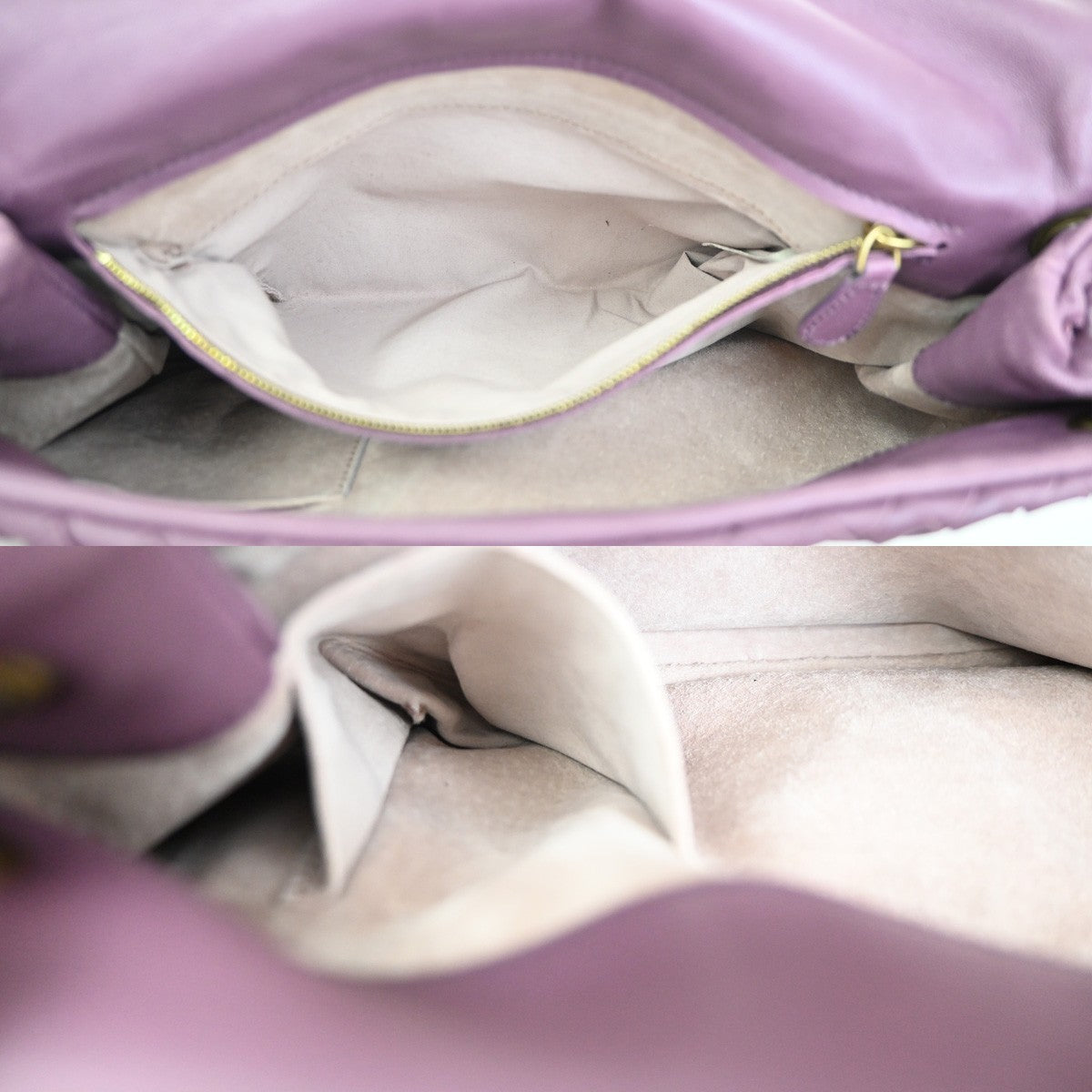 BOTTEGA VENETA Olimpia Intrecciato Shoulder Bag Leather Purple GHW Italy 12RL741
