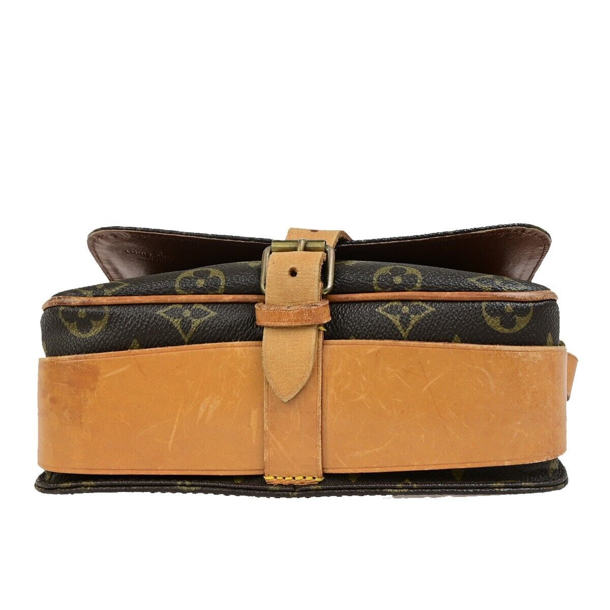 LOUIS VUITTON Cartouchiere MM Shoulder Bag Monogram Leather Brown M51253 85EC880