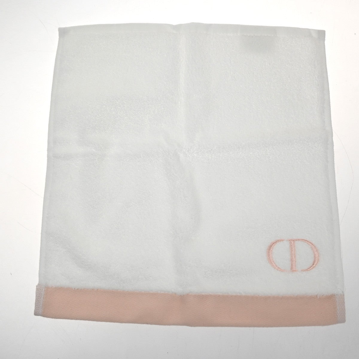 CHRISTIAN DIOR 3Set Novelty Towel Mesh Drawstring Canvas Pouch White 02KC451