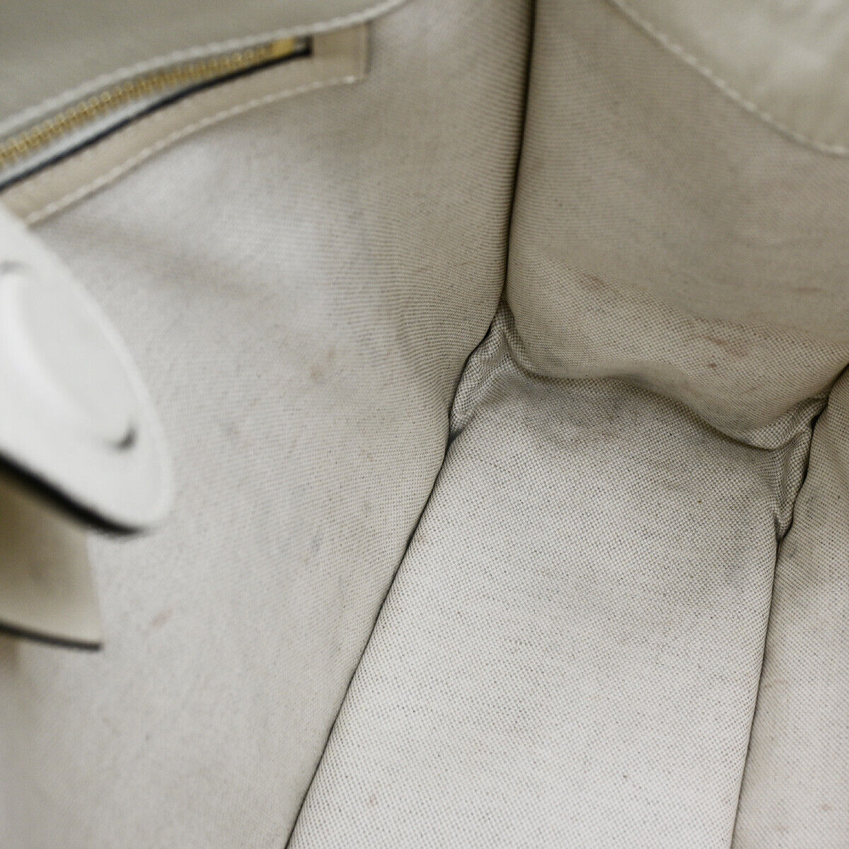 GUCCI Logo Horsebit GG Pattern Shoulder Bag Canvas Leather Brown White 20YG552