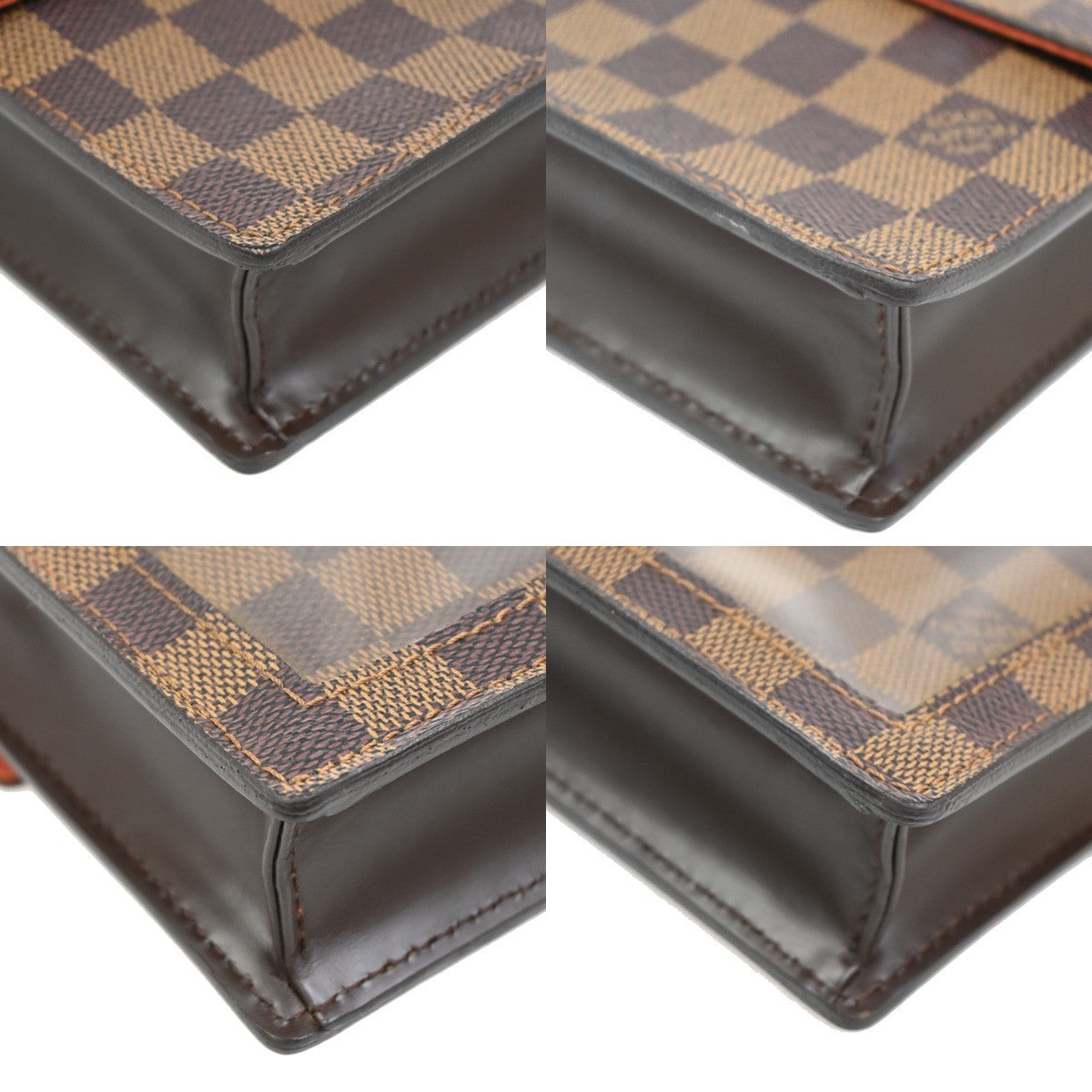 LOUIS VUITTON Portobello Shoulder Bag Damier Leather Brown N45271 72CA487