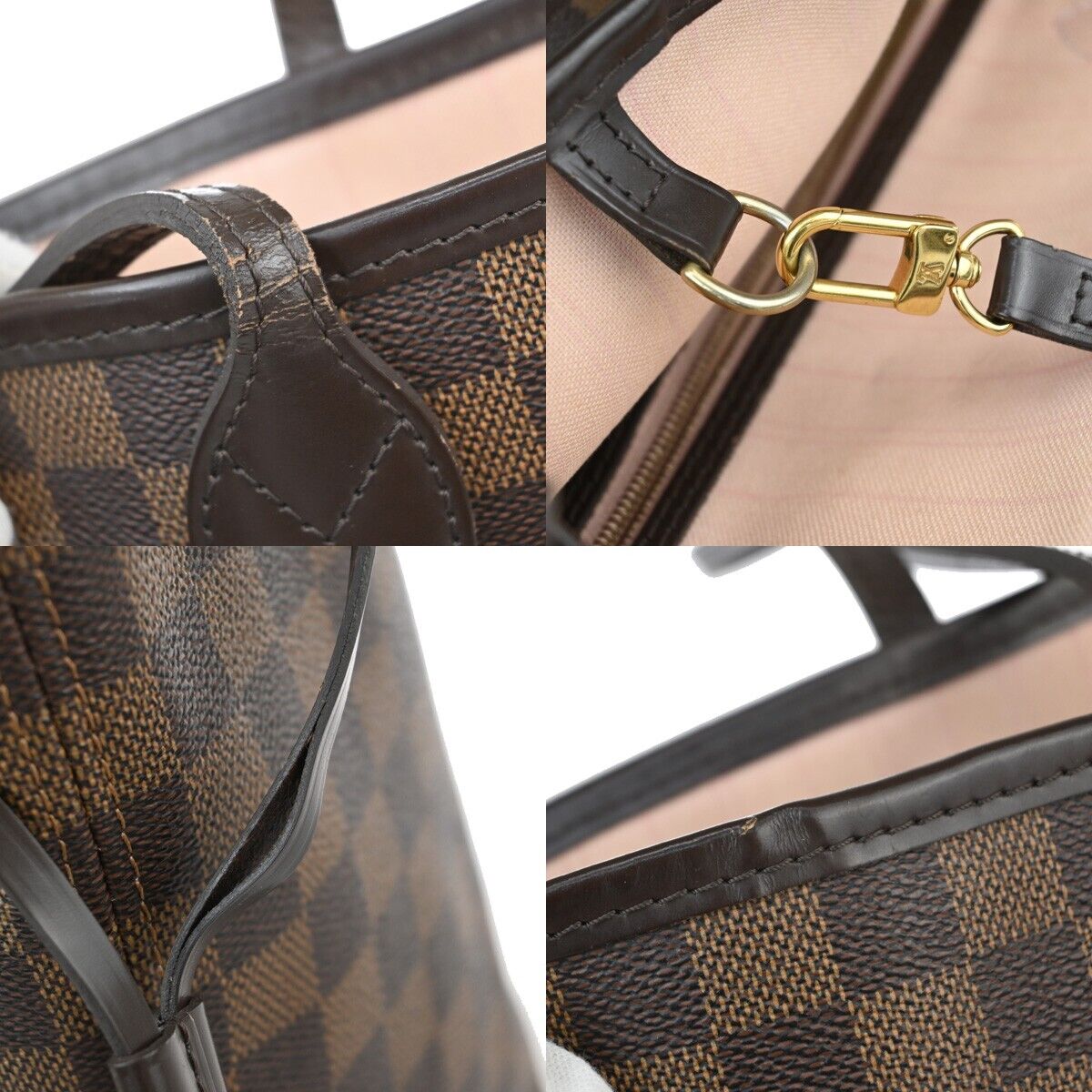 LOUIS VUITTON Neverfull MM Shoulder Tote Bag Damier Leather BN N41603 29EA866