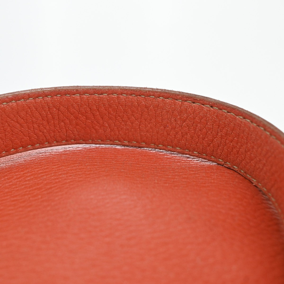 PRADA Logo Shoulder Tote Bag Leather Orange GHW Italy 34KP583