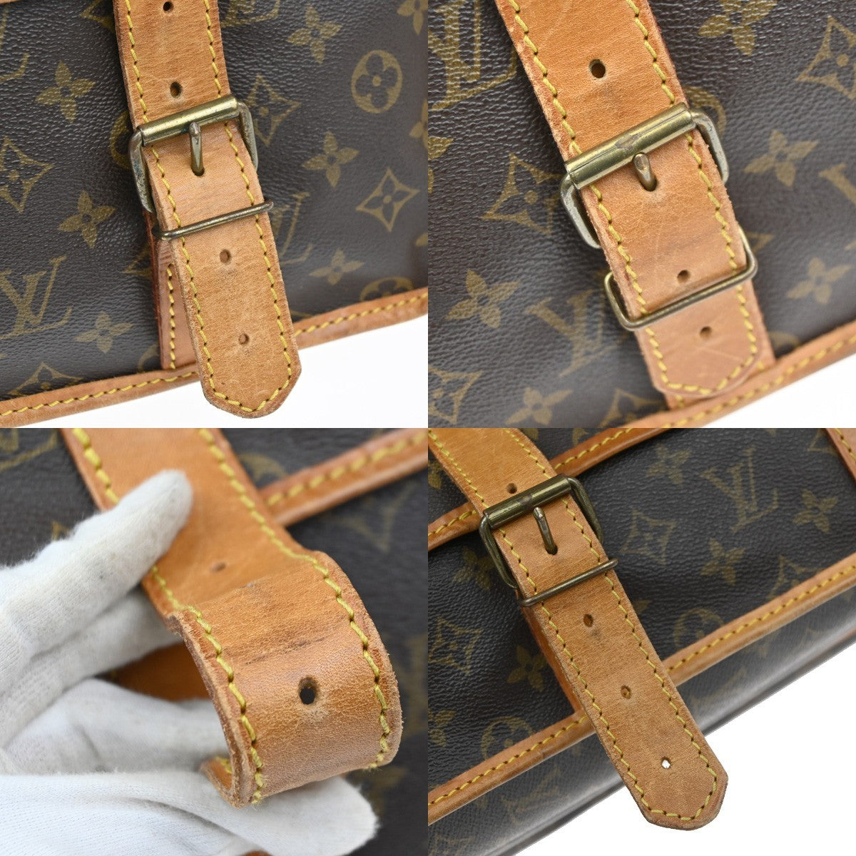 LOUIS VUITTON Sac Kleber 2way Hand Bag Monogram Leather Brown M58122 30MA642