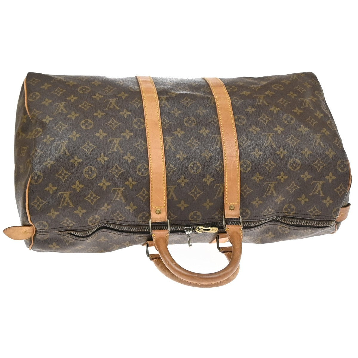 LOUIS VUITTON Keepall 50 Travel Hand Bag Monogram Leather Brown M41426 11YJ198