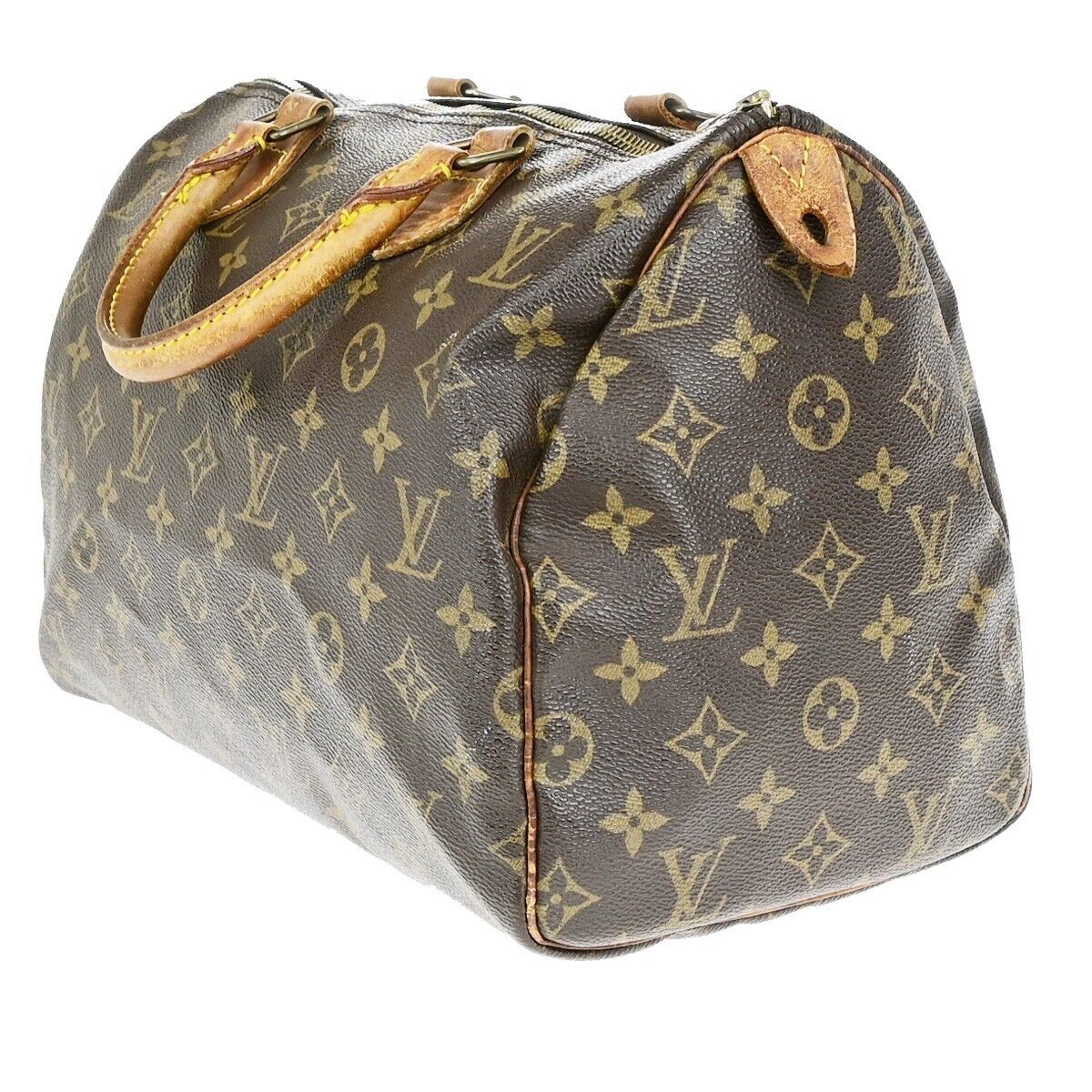 LOUIS VUITTON Speedy 30 Travel Hand Bag Monogram Leather Brown M41526 69ED016