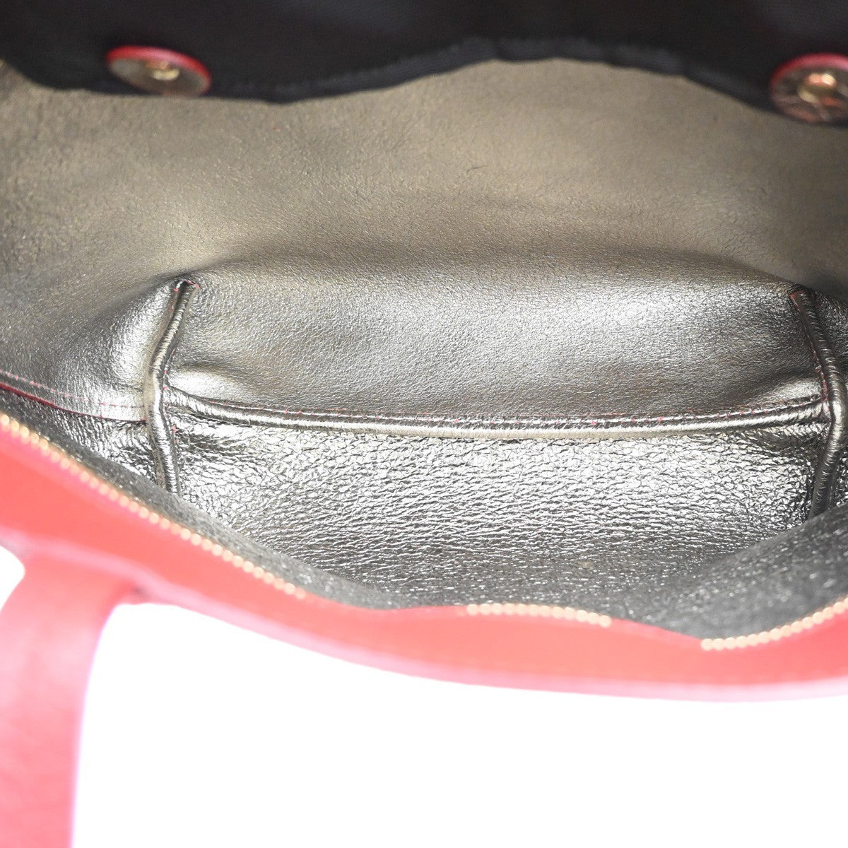 Salvatore Ferragamo Double Gancini Tote Hand bag Leather Red GHW Italy 67RL658