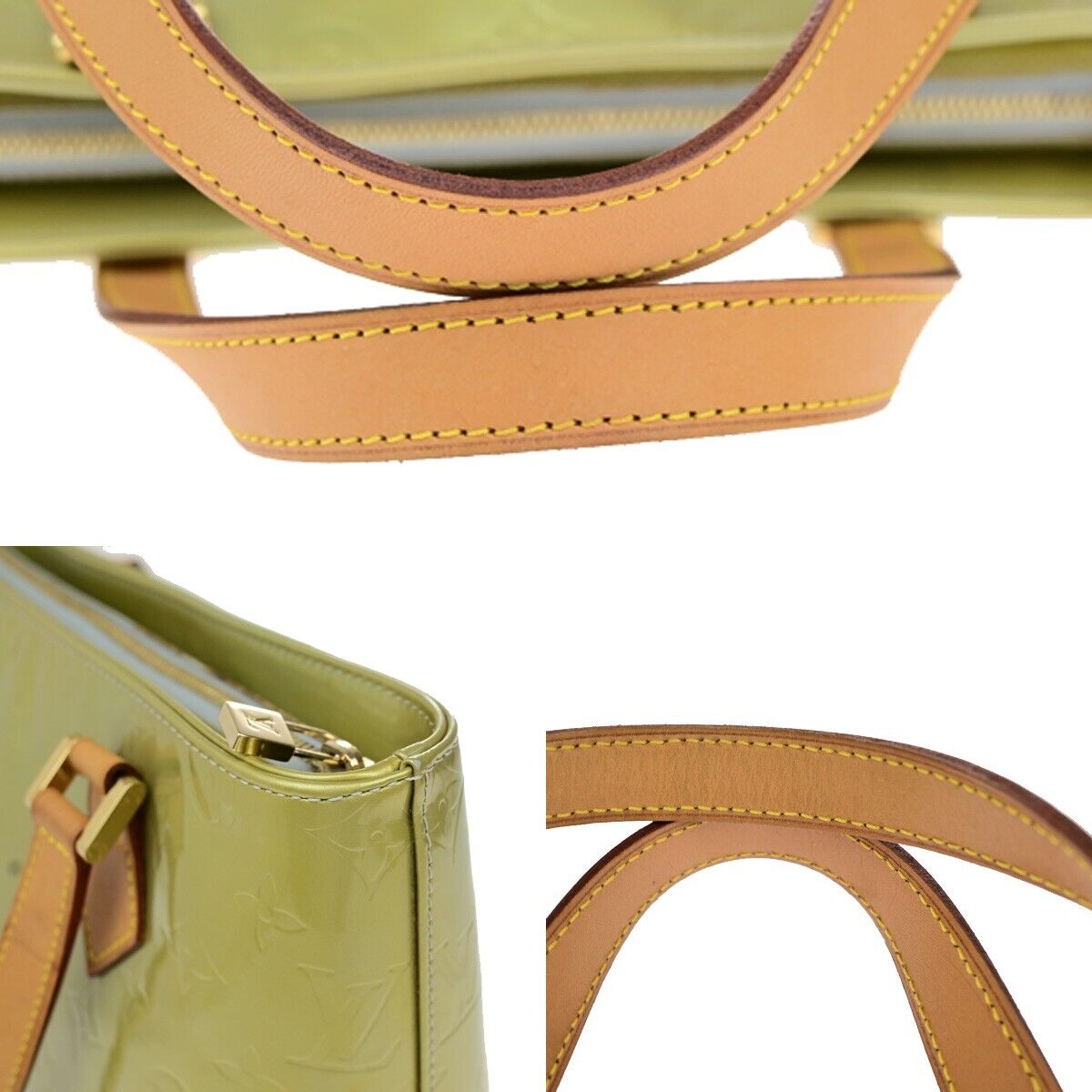 LOUIS VUITTON Houston Shoulder Bag Monogram Vernis Leather Green M91053 61EE022