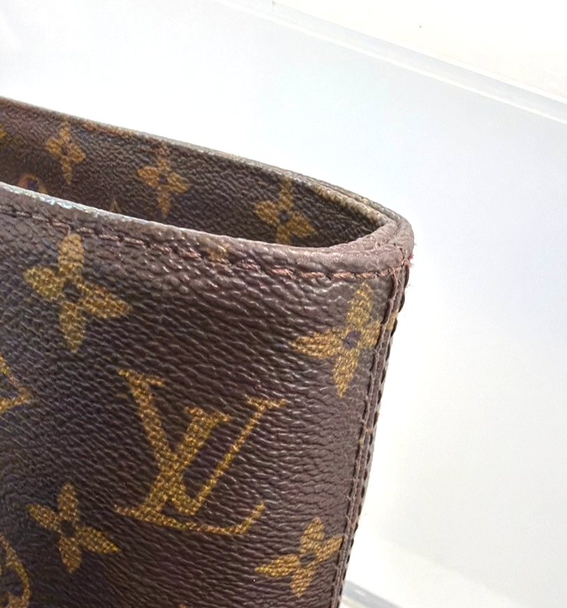 LOUIS VUITTON Logo Luco Shoulder Tote Bag Monogram Leather Brown M51155 72YJ232