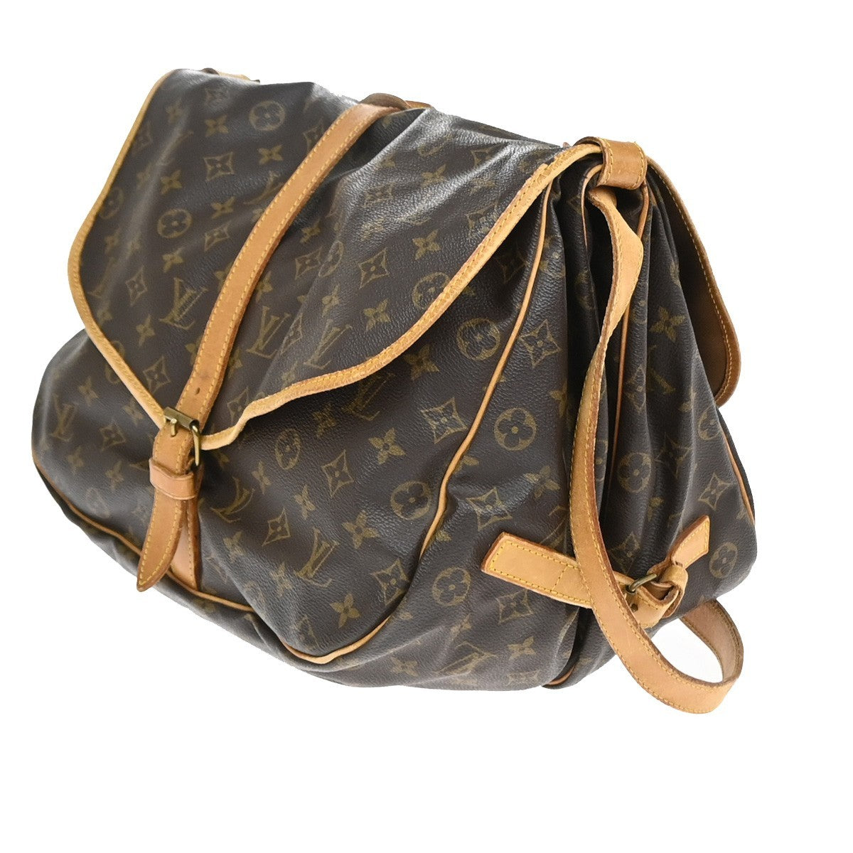 LOUIS VUITTON Saumur 35 Shoulder Bag Monogram Leather BN France M42254 64YJ101