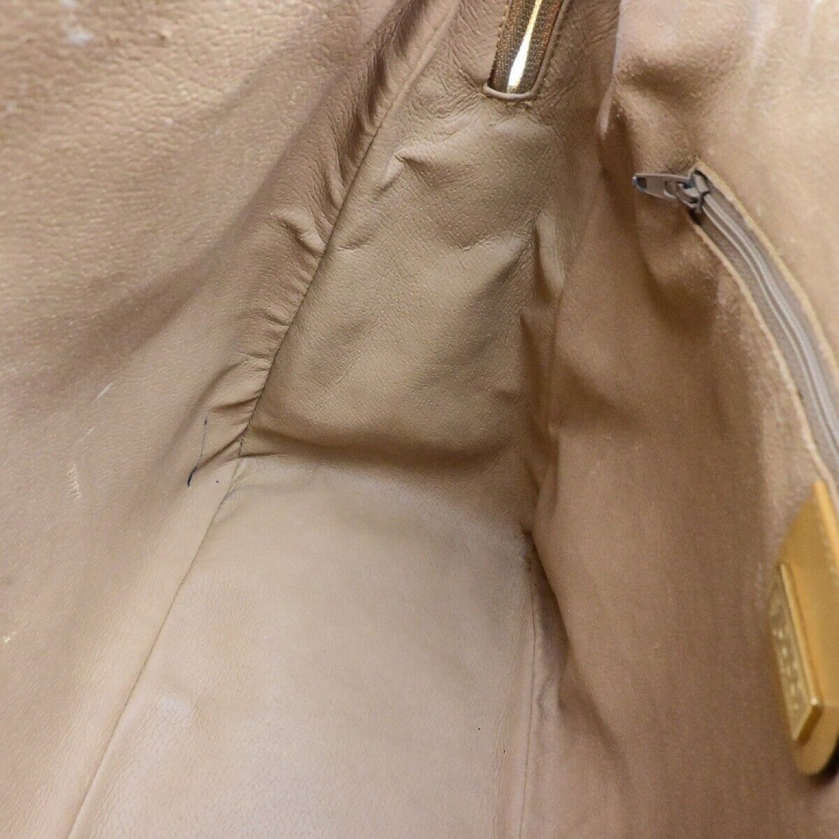 GUCCI Logos GG Pattern 2Way Shoulder Hand Bag PVC Leather Brown Gold 30KA548