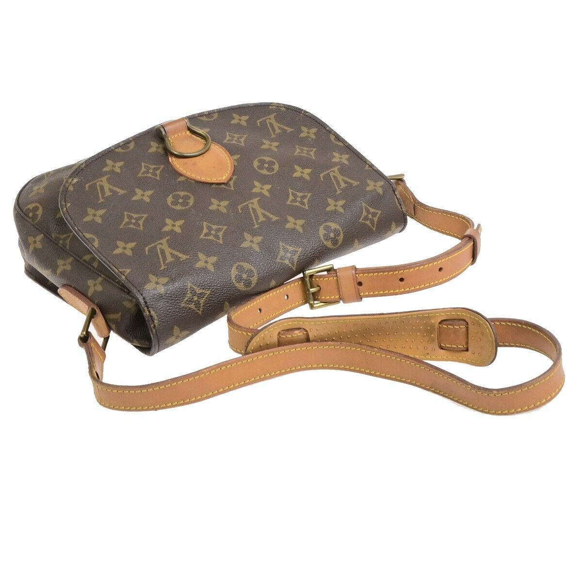 LOUIS VUITTON Saint Cloud GM Shoulder Bag Monogram Leather Brown M51242 64FB512
