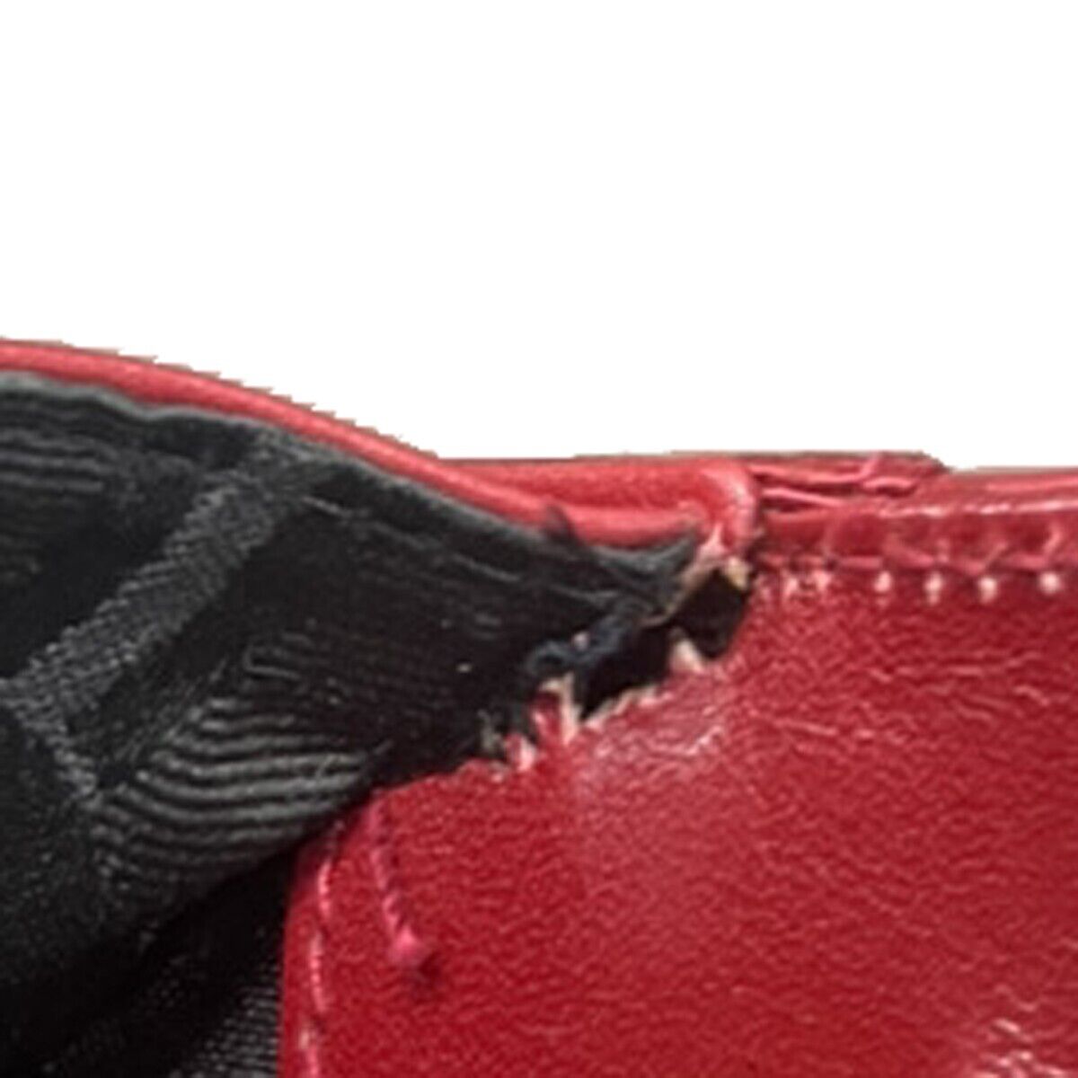 SALVATORE FERRAGAMO Logo Vara 2Way Shoulder Hand Bag Canvas Leather Red 30FA618
