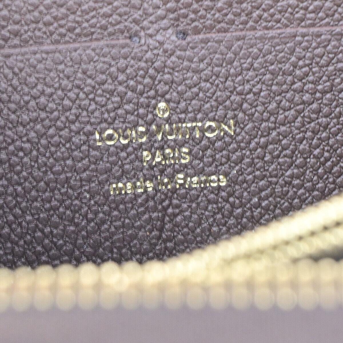 LOUIS VUITTON Zippy Wallet Monogram Empreinte Leather Terre M60548 10YF096