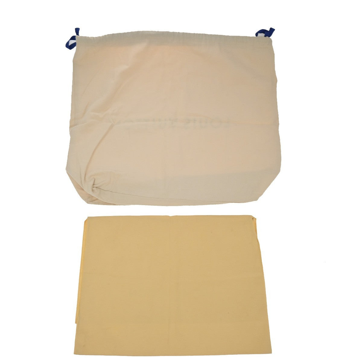 LOUIS VUITTON Logo 10 Set Dust Bag Drawstring Canvas Cotton Beige Brown 09KC805