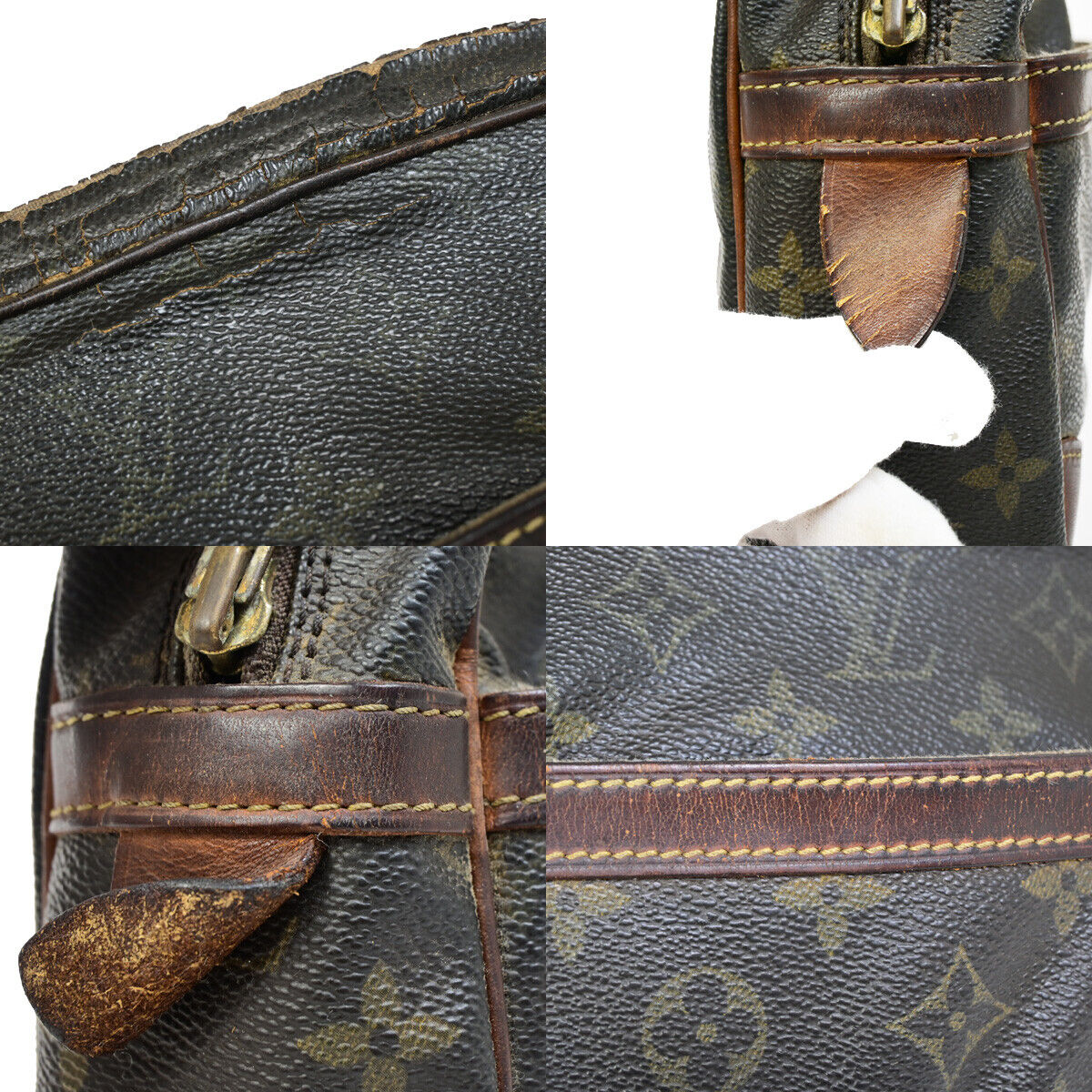 LOUIS VUITTON Compiegne 28 Clutch Hand Bag Monogram Leather Brown M51845 07SH991