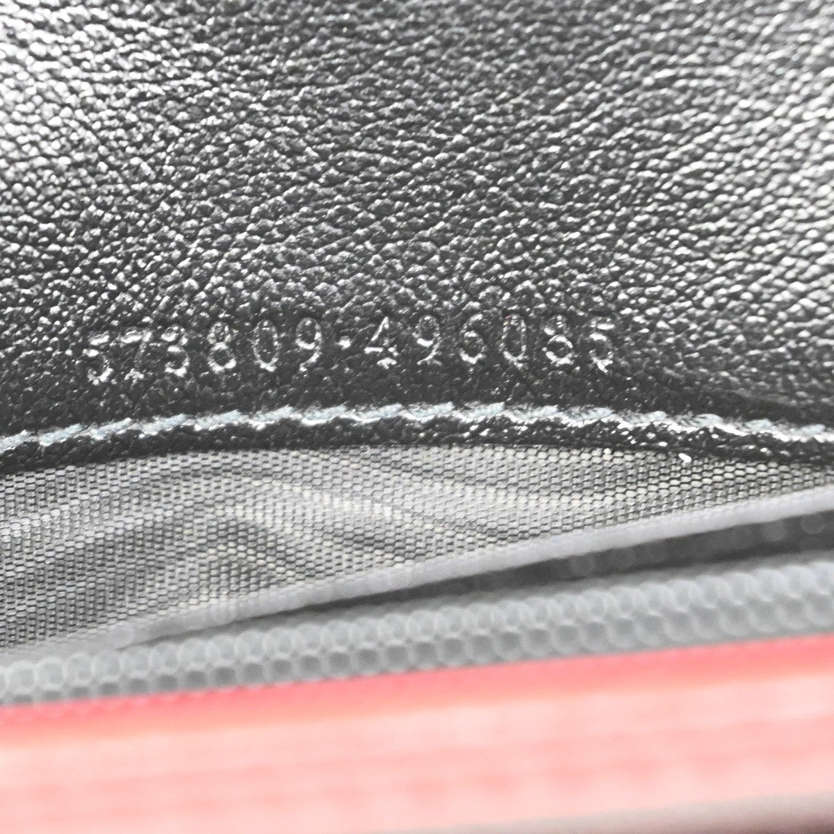 GUCCI GG Logo Marmont Continental Long Wallet Leather Black Beige Red 82RL528